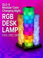 Modular RGB Desk Lamp, LED Touch Light for Gaming & Bedroom | 16+ Color Changing Effects; USB Powered; Create Shape; Night Light; Mood Lighting; Kids Room; (Original)