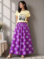 Linen Skirt and Tshirt Set - Image 3