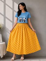 Linen Skirt and Tshirt Set - Image 2