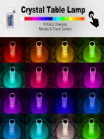 Rose Crystal table Lamp 16 Color Changing RGB Touch Lamp USB Romantic LED Rose Diamond desk Lamps for Bedroom Living MHN - (Orginal Product) - Image 2
