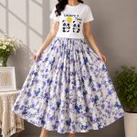 Linen Skirt and Tshirt Set