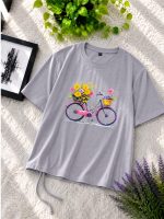 Stylish Ladies Drop Shoulder Tshirt - Image 6