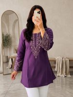 One Piece Ebmroidery Short Kurti