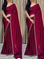 Georgette Sharee with Blouse Piece - Image 7