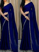 Georgette Sharee with Blouse Piece - Image 2