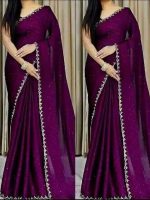 Georgette Sharee with Blouse Piece - Image 3
