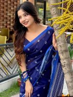 Chanderi silk sharee with blause pcs