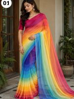 Rongdhonu Georgette saree - Image 4