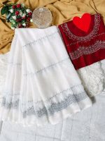 Georgette Embroidery Sharee with Blouse Piece - Image 3