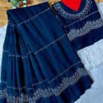 Georgette Embroidery Sharee with Blouse Piece