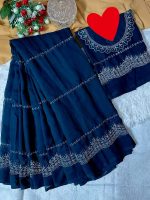 Georgette Embroidery Sharee with Blouse Piece