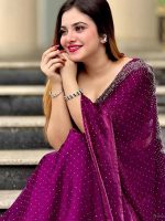Georgette Sharee with Blouse Piece - Image 3