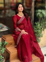 Georgette Sharee with Blouse Piece - Image 6