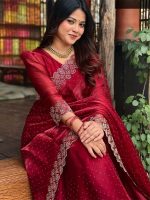 Georgette Sharee with Blouse Piece - Image 7