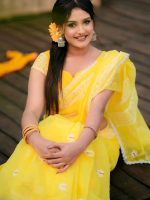 Half Silk Lace Work Saree