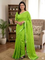 Embroidery Premium Half Silk Sharee - Image 2